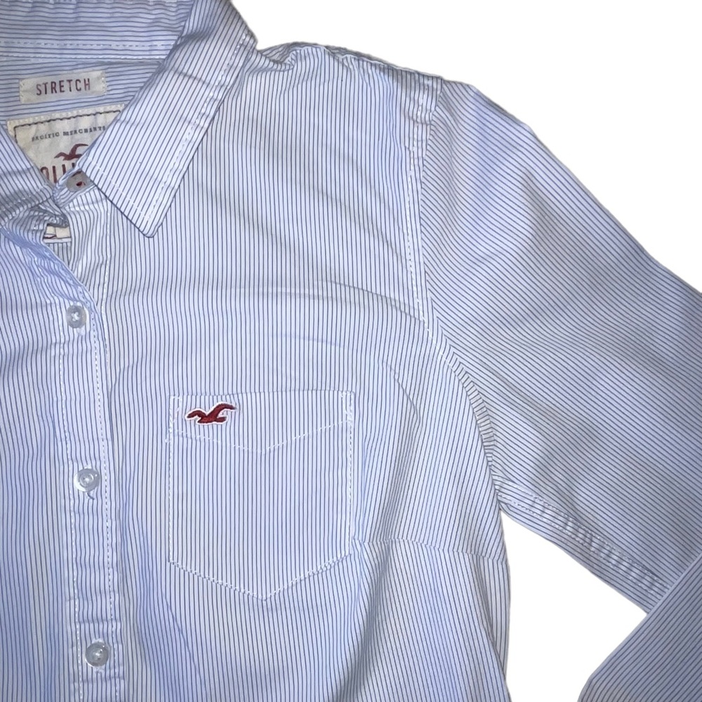 Hollister Stretch Oxford Shirt - Picture 2 of 14